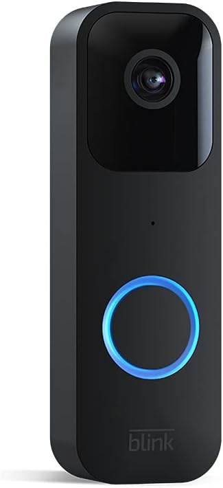 Blink Video Doorbell (newest model), Two-way audio, HD video, motion and chime app alerts and Alexa enabled — wired or wire-free (Black)